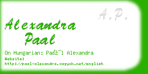 alexandra paal business card